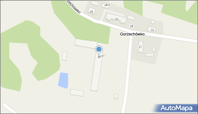 Gorzechówko, Gorzechówko, 19, mapa Gorzechówko