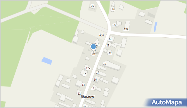 Gorzew, Gorzew, 20, mapa Gorzew