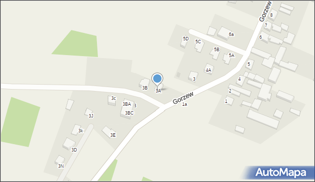 Gorzew, Gorzew, 3A, mapa Gorzew
