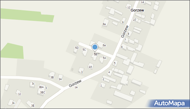 Gorzew, Gorzew, 5B, mapa Gorzew