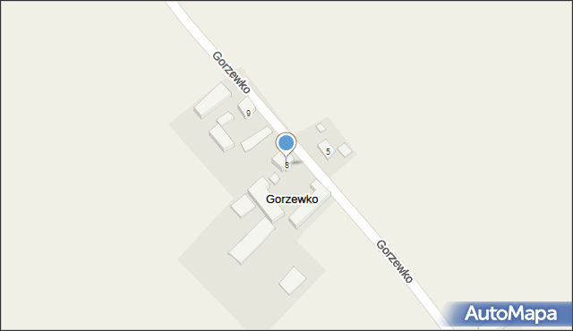 Gorzewko, Gorzewko, 8, mapa Gorzewko