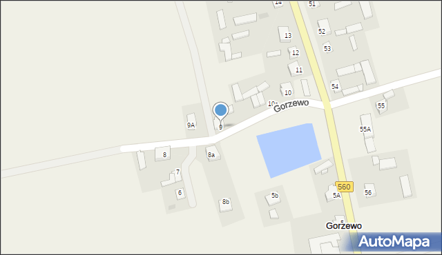 Gorzewo, Gorzewo, 9, mapa Gorzewo