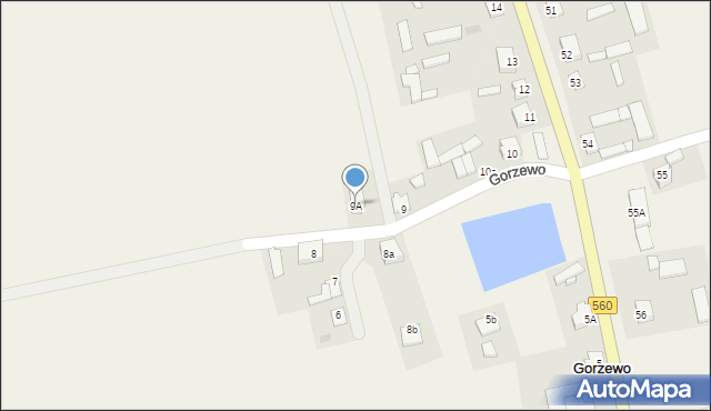 Gorzewo, Gorzewo, 9A, mapa Gorzewo