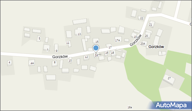 Gorzków, Gorzków, 14, mapa Gorzków