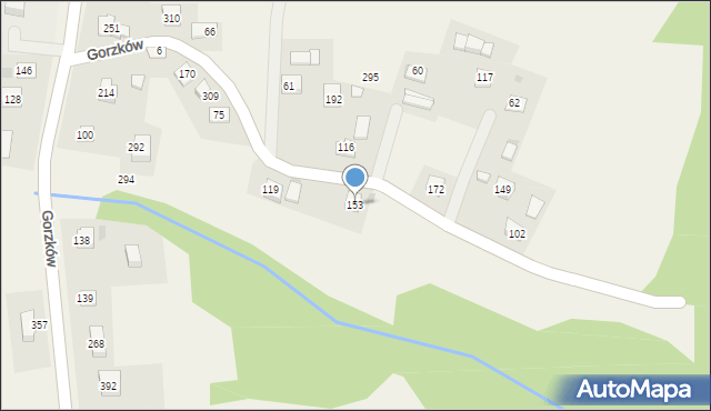 Gorzków, Gorzków, 153, mapa Gorzków