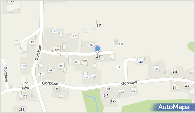 Gorzków, Gorzków, 165, mapa Gorzków