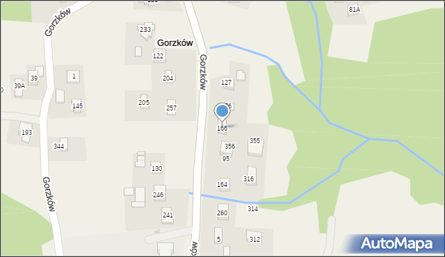 Gorzków, Gorzków, 166, mapa Gorzków