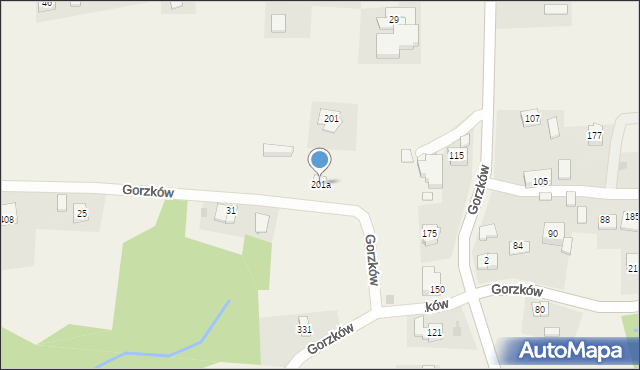 Gorzków, Gorzków, 201a, mapa Gorzków