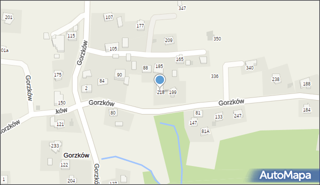Gorzków, Gorzków, 218, mapa Gorzków