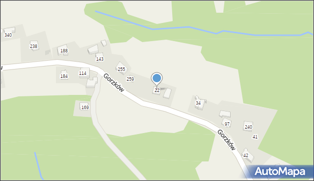 Gorzków, Gorzków, 22, mapa Gorzków
