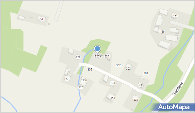 Gorzków, Gorzków, 220a, mapa Gorzków