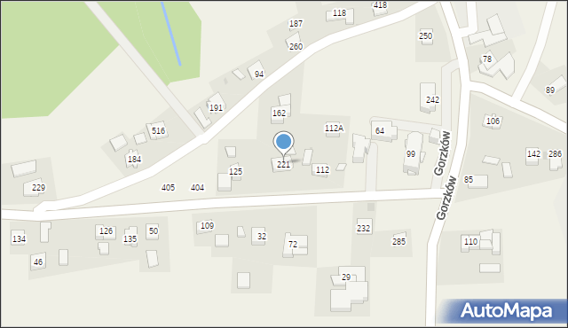 Gorzków, Gorzków, 221, mapa Gorzków