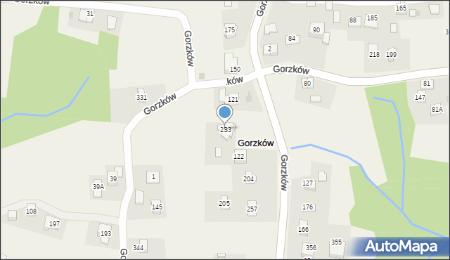 Gorzków, Gorzków, 233, mapa Gorzków