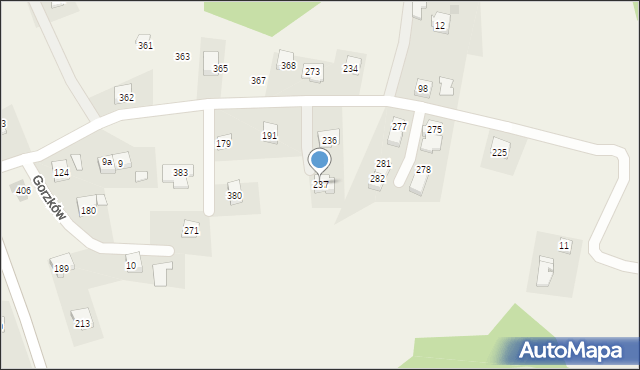 Gorzków, Gorzków, 237, mapa Gorzków