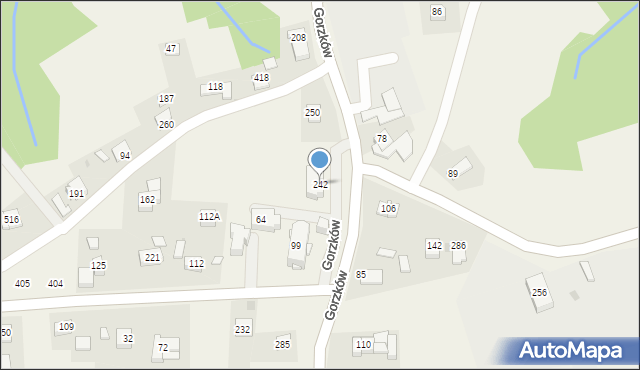 Gorzków, Gorzków, 242, mapa Gorzków