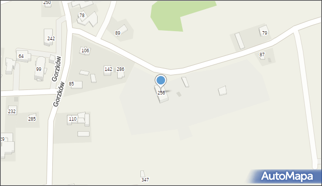 Gorzków, Gorzków, 256, mapa Gorzków