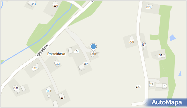 Gorzków, Gorzków, 288, mapa Gorzków