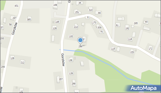 Gorzków, Gorzków, 294, mapa Gorzków