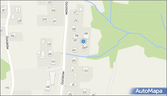 Gorzków, Gorzków, 316, mapa Gorzków