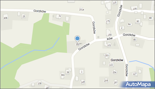 Gorzków, Gorzków, 331, mapa Gorzków