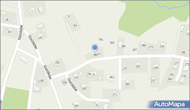 Gorzków, Gorzków, 362, mapa Gorzków