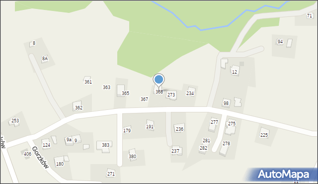 Gorzków, Gorzków, 368, mapa Gorzków