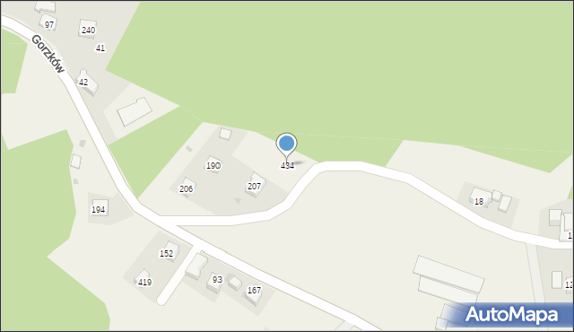 Gorzków, Gorzków, 434, mapa Gorzków