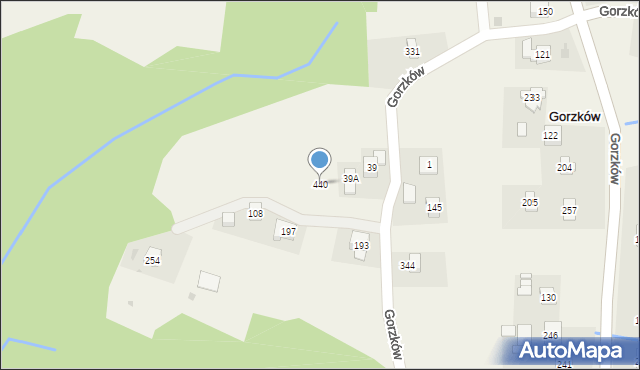 Gorzków, Gorzków, 440, mapa Gorzków