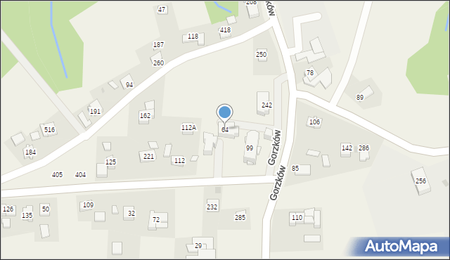 Gorzków, Gorzków, 64, mapa Gorzków