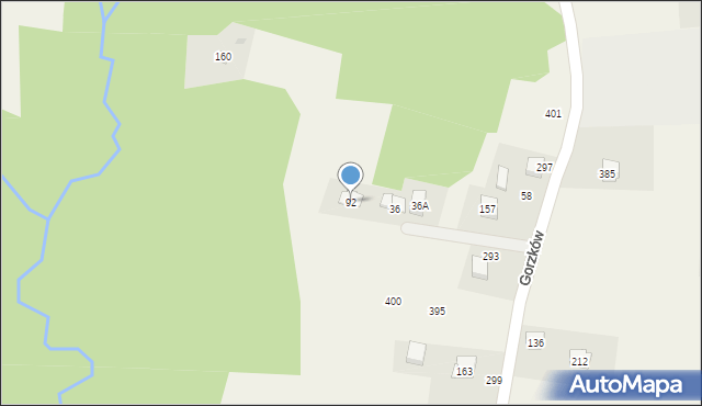 Gorzków, Gorzków, 92, mapa Gorzków