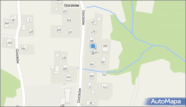 Gorzków, Gorzków, 95, mapa Gorzków