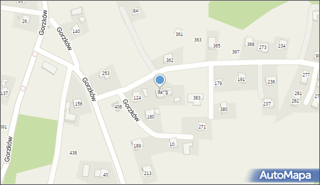 Gorzków, Gorzków, 9a, mapa Gorzków