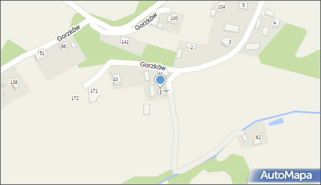 Gorzków, Gorzków, 1, mapa Gorzków