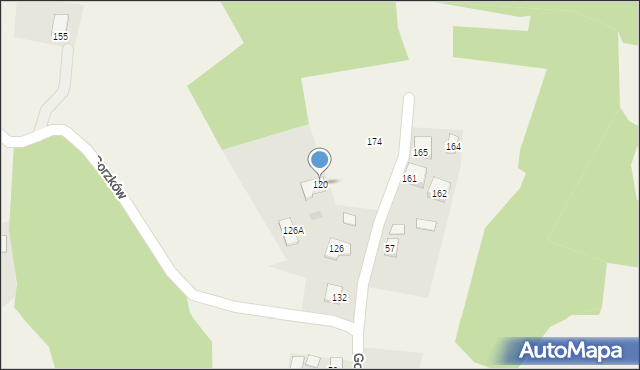 Gorzków, Gorzków, 120, mapa Gorzków