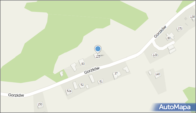 Gorzków, Gorzków, 125, mapa Gorzków