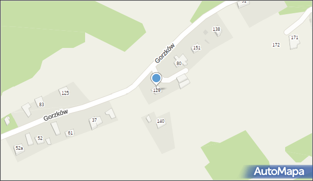 Gorzków, Gorzków, 129, mapa Gorzków