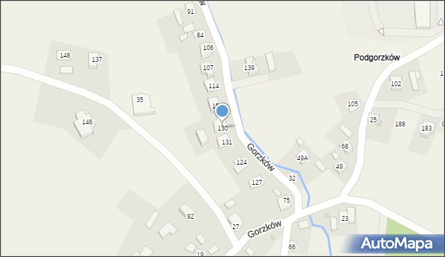 Gorzków, Gorzków, 130, mapa Gorzków