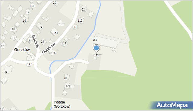 Gorzków, Gorzków, 133, mapa Gorzków
