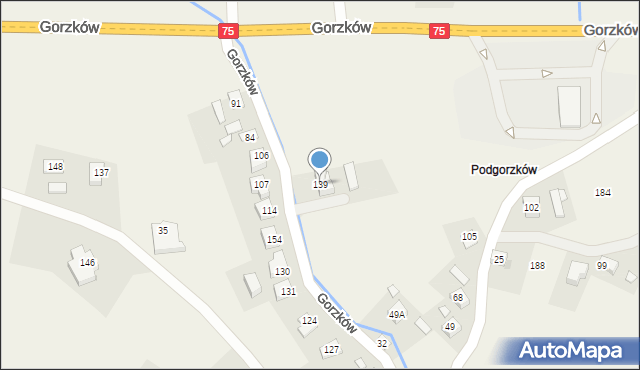 Gorzków, Gorzków, 139, mapa Gorzków
