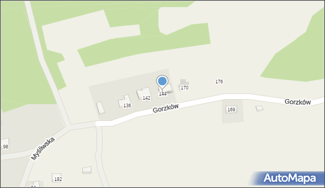 Gorzków, Gorzków, 144, mapa Gorzków
