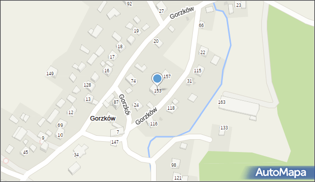Gorzków, Gorzków, 153, mapa Gorzków