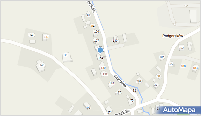 Gorzków, Gorzków, 154, mapa Gorzków