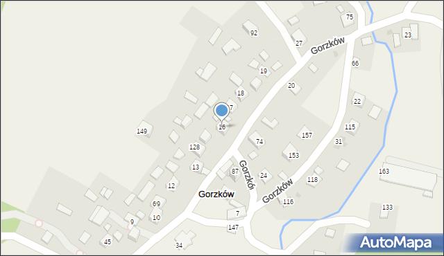 Gorzków, Gorzków, 16, mapa Gorzków