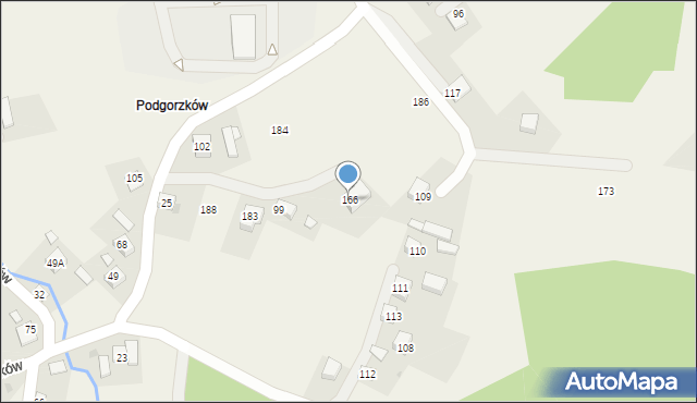 Gorzków, Gorzków, 166, mapa Gorzków