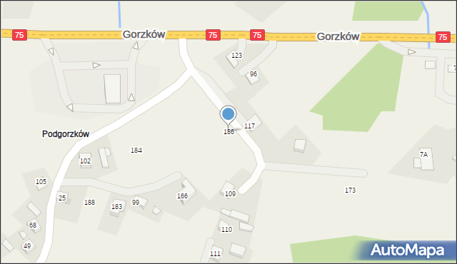 Gorzków, Gorzków, 186, mapa Gorzków