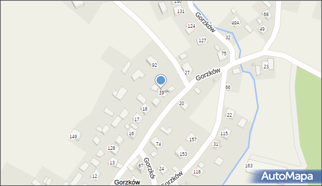 Gorzków, Gorzków, 19, mapa Gorzków