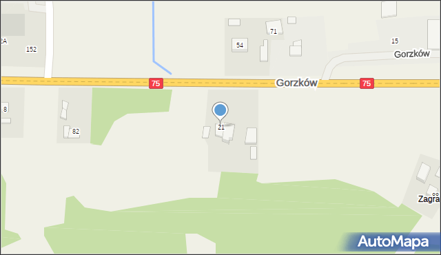 Gorzków, Gorzków, 21, mapa Gorzków