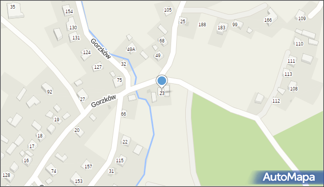Gorzków, Gorzków, 23, mapa Gorzków