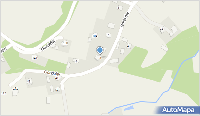 Gorzków, Gorzków, 3, mapa Gorzków