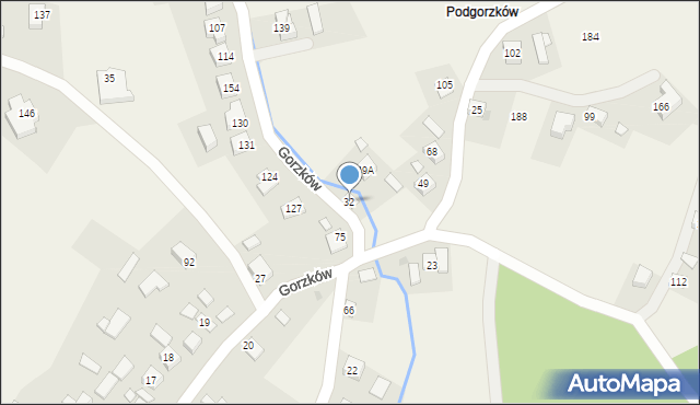 Gorzków, Gorzków, 32, mapa Gorzków